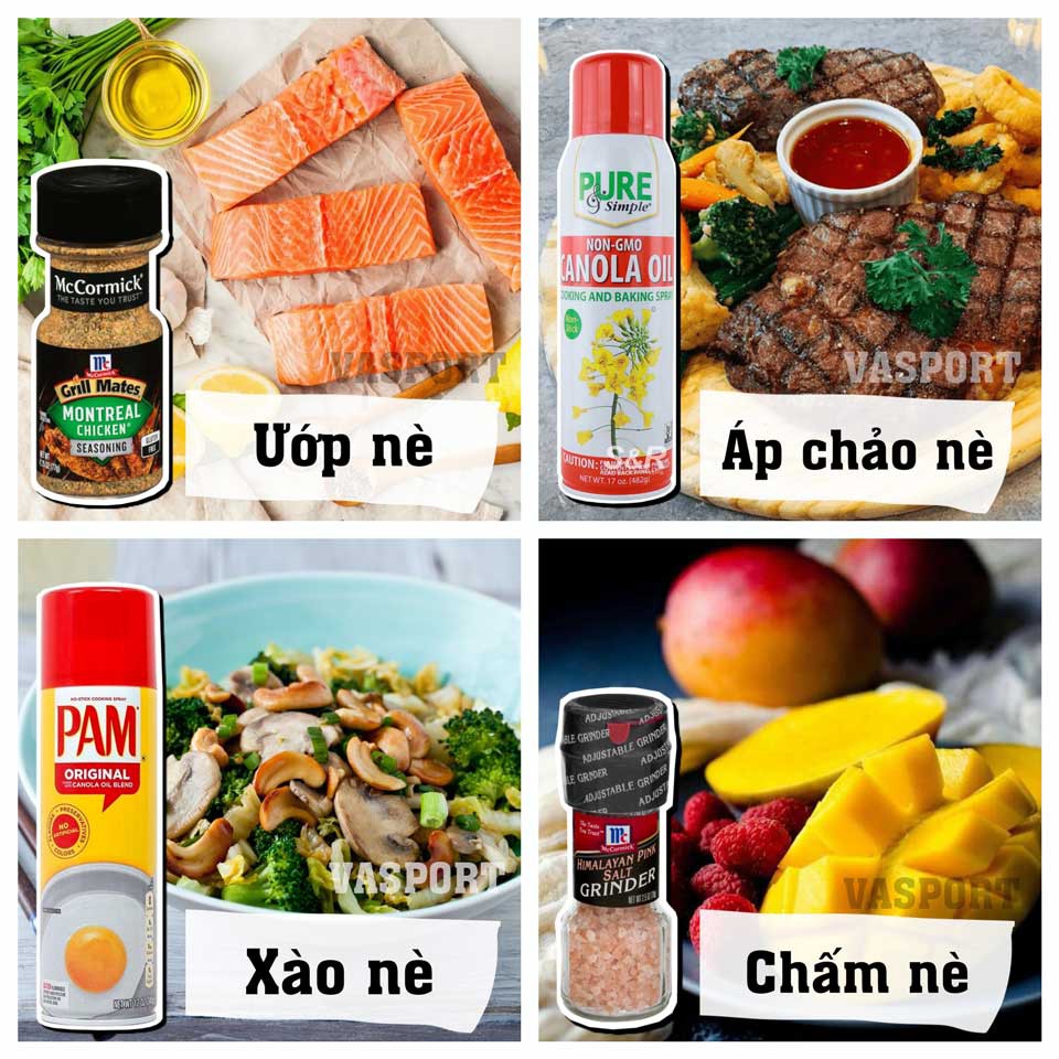 ✅CHÍNH HÃNG ✅17 oz/CHAI (1950 lần xịt) DẦU ĂN KIÊNG Pure and simple canola oil 0 calories - dầu xịt ăn kiêng , làm bánh