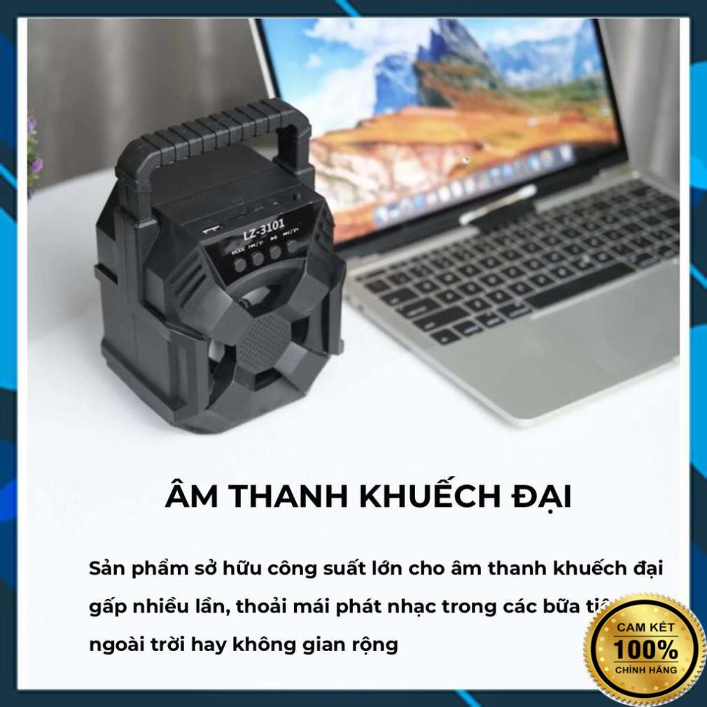 Loa Bluetooth Kimiso Có Đèn Led Nhấp Nháy Công Suất 30W, Loa Bluetooth Mini Cầm Tay Kết Nối Thẻ Nhớ USB Điện Thoại