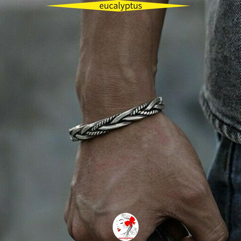 Vòng Tay Dạng Hở Mạ Bạc 925 Phong Cách Thái Lan Hàng Mới Dành Cho Nam