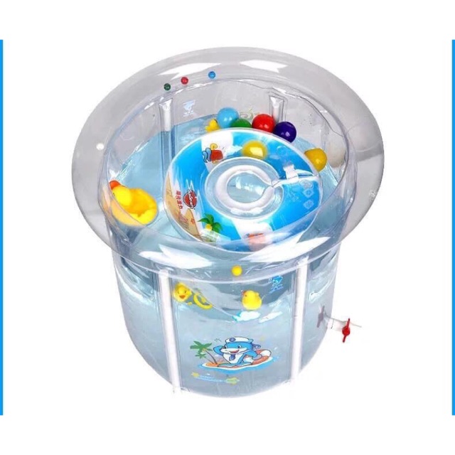 BỂ BƠI THÀNH CAO DOLPHIN KÈM BÓNG, PHAO CỔ