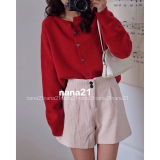Quần short nhung cạp chun 2 cúc