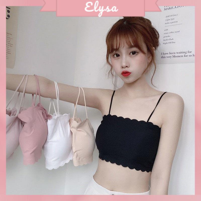 Áo Bra Đúc Su Tăm Viền Sóng Trẻ Trung 2 Dây Mẫu Mới 235