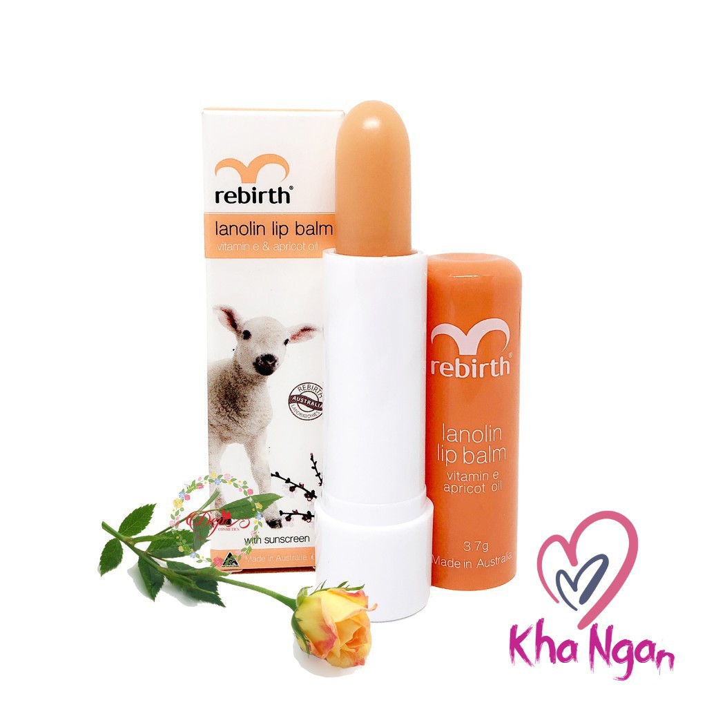 Son Dưỡng Môi Rebirth Nhau Thai Cừu Chống Khô & Nứt Nẻ Hương Mơ 3.7g