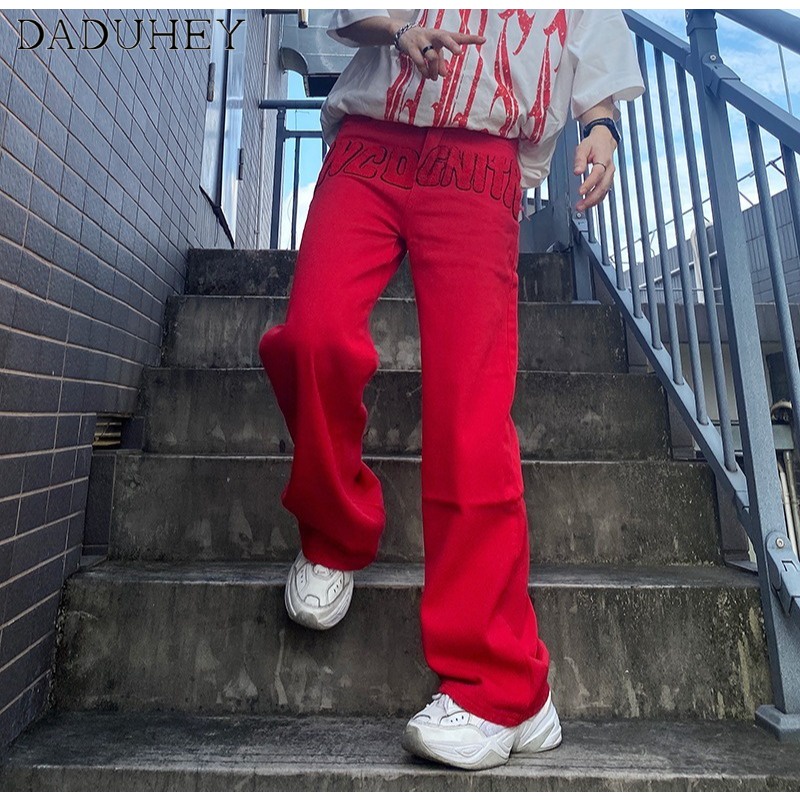 Quần ống rộng cạp cao hiệu ứng xếp nếp thời trang mùa thu cho nam