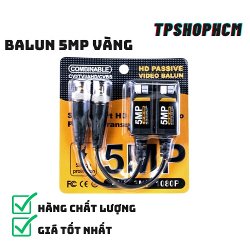10 Bộ Video balun camera 5MP vàng cho camera AHD/CVI/TVI chống nhiễu hàng chất lượng giá tốt nhất