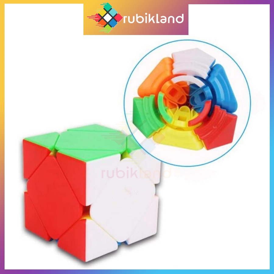 Rubik Skewb MoYu MeiLong Stickerless Rubic Biến Thể Đồ Chơi Trí Tuệ Trẻ Em