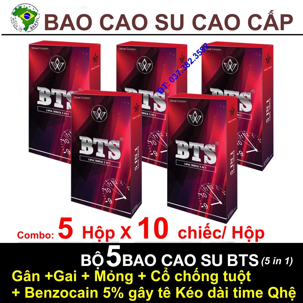 Bộ 4h Baocaosu BTS Brazil® 10 chiếc/Hộp Siêu thị Durex BTS (Shop gửi chọn ngẫu nhiên hoặc theo yêu cầu inbox)