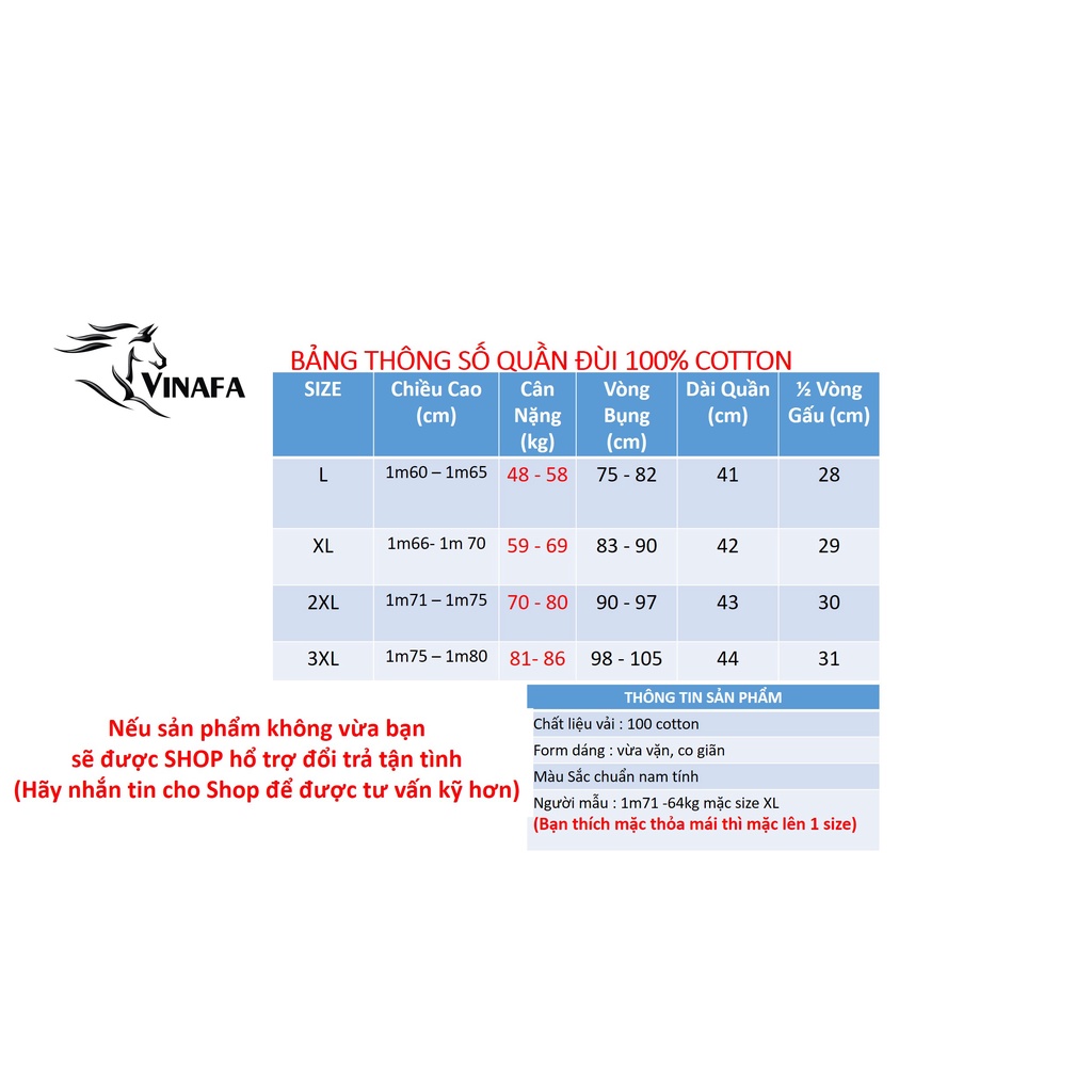 Quần đùi cotton nam mặc nhà co giãn thoáng mát