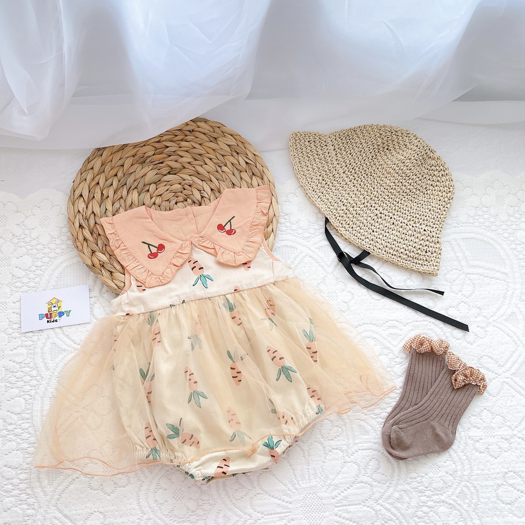 (GRH102) (11-14kg) Romper váy voan  (Puppy Kids) 🌸🌸 Váy bé gái 🌸🌸