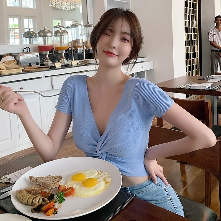 Áo croptop BH màu trơn phong cách Hàn Quốc gợi cảm cho nữ