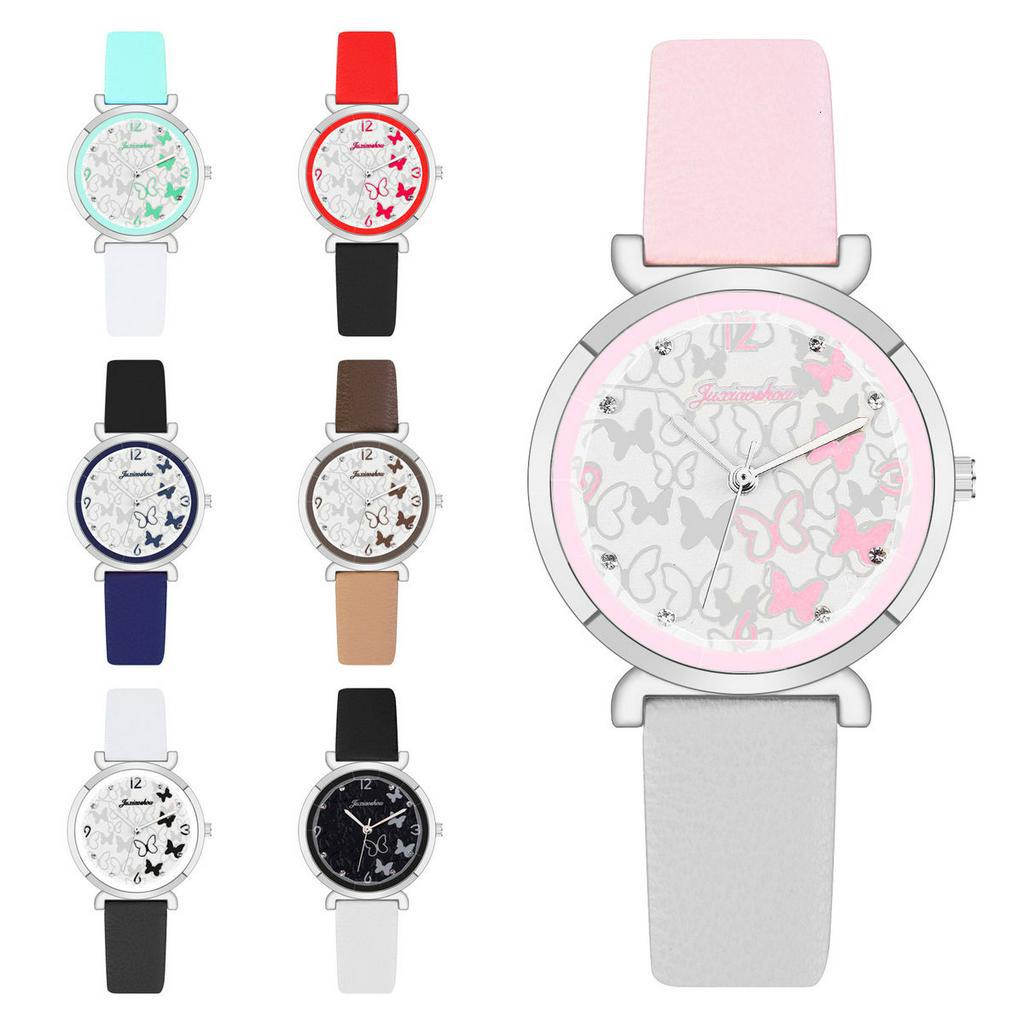 Đồng hồ nữ dây da mặt hình bướm thời trang