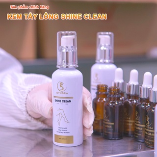Kem Tẩy Lông Vùng Kín Shine Clean 120ml - Dùng cho chân tay,nách,bẹn bikini- Tặng Kèm serum ức chế nang lông