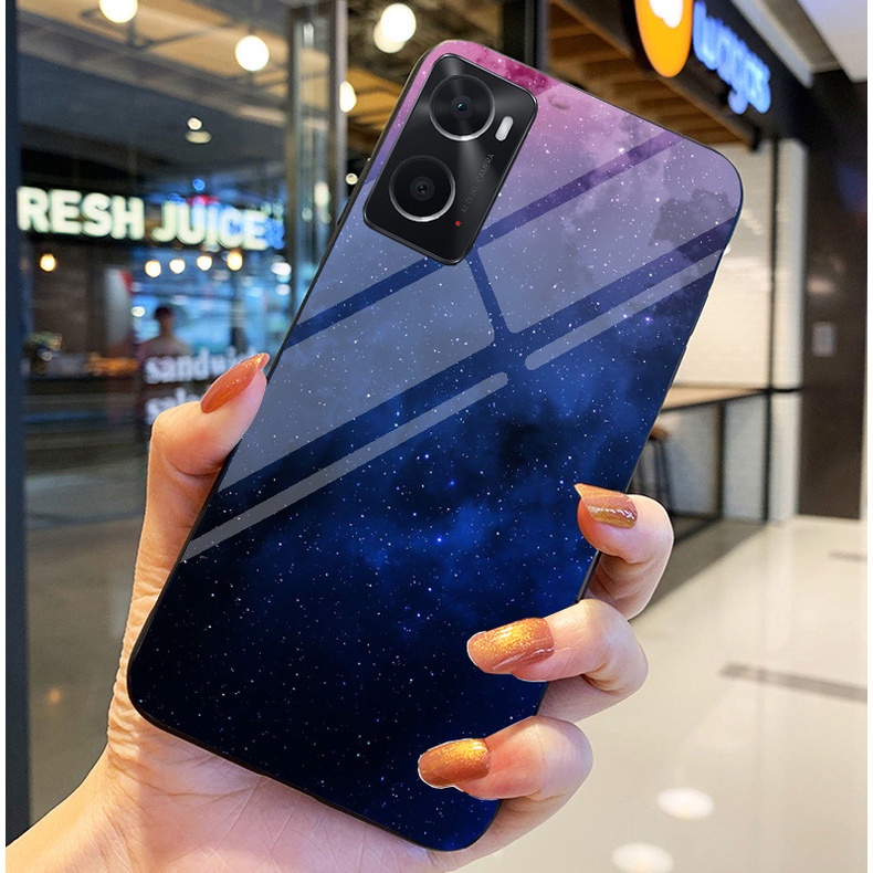 Ốp Lưng OPPO A76, A77s ,A96, A57 Ốp kính bóng cao cấp Phi Hành Gia