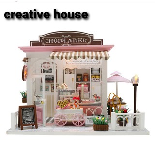 Mô hình nhà gỗ DIY - Tiệm CHOCOLATE