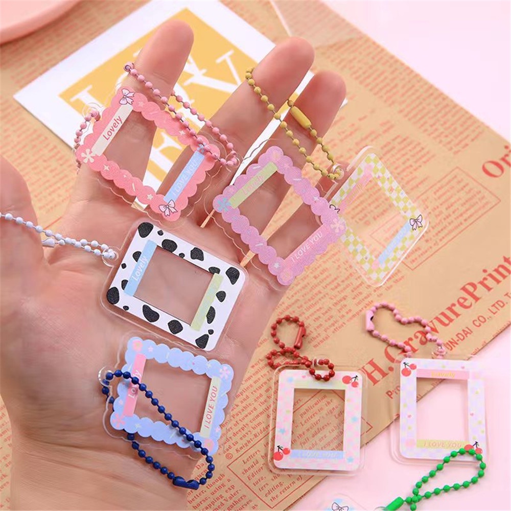 Móc Chìa Khóa Bằng Acrylic Hình Khung Ảnh Goo Nhỏ Tự Làm Dùng Để Trang Trí