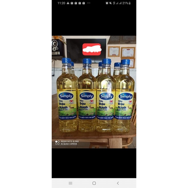 DẦU ĂN SIMLY ĐẬU NÀNH 1L