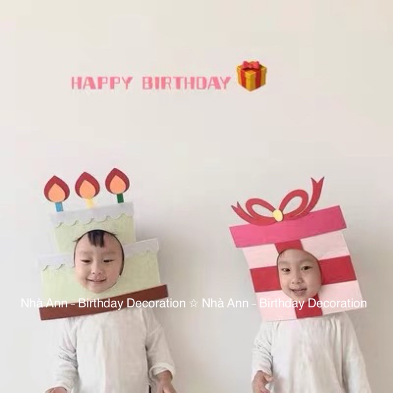 MẶT NẠ HÌNH BÁNH KEM VÀ HỘP QUÀ SINH NHẬT HÀN QUỐC - NHÀ ANN