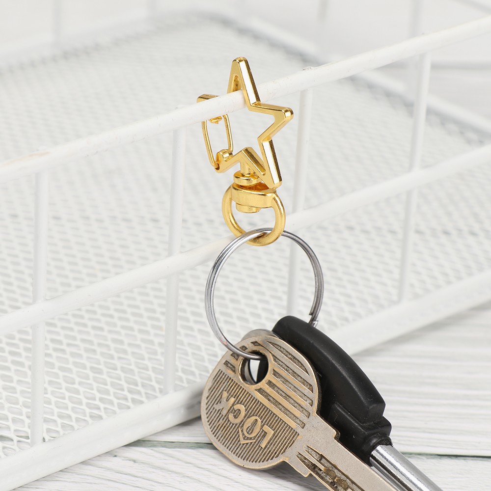 Set 5 móc khóa tôm hùm bằng kim loại dùng làm vòng cổ/móc khóa DIY mới