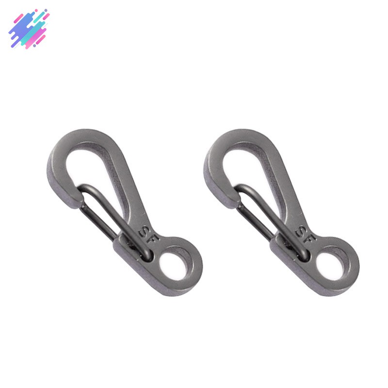 Set 2 móc khóa cài carabiner hợp kim đa năng tiện lợi dành cho leo núi