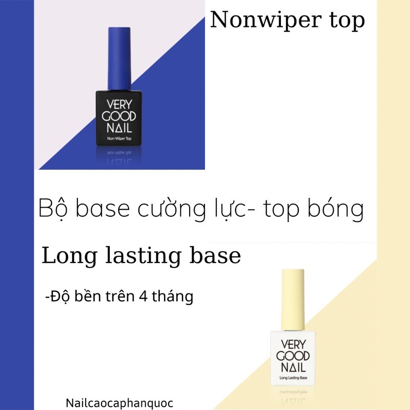 💚Chính hãng- Freeship💚 Bộ sản phẩm Long lasting base- top Very Good Nail