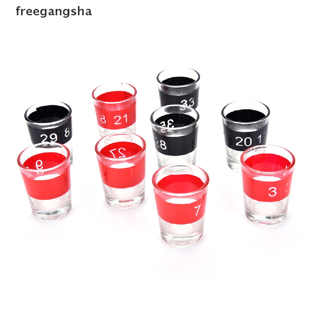 [FREG] Roulette Wheel 16 Shot Adult Party Drinking Game Set Glass Casino Spin Hen Stag FDH