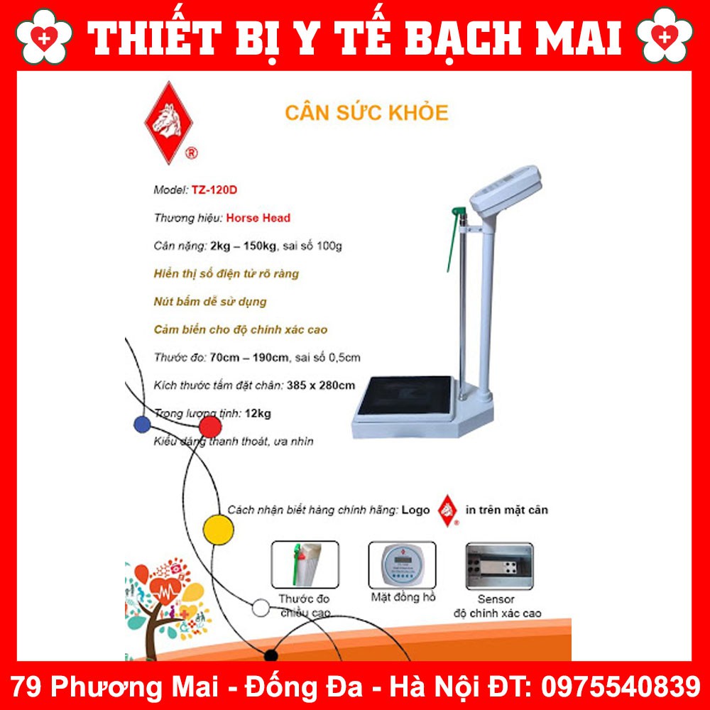 Cân Sức Khỏe Có Thước Đo Chiều Cao TZ120