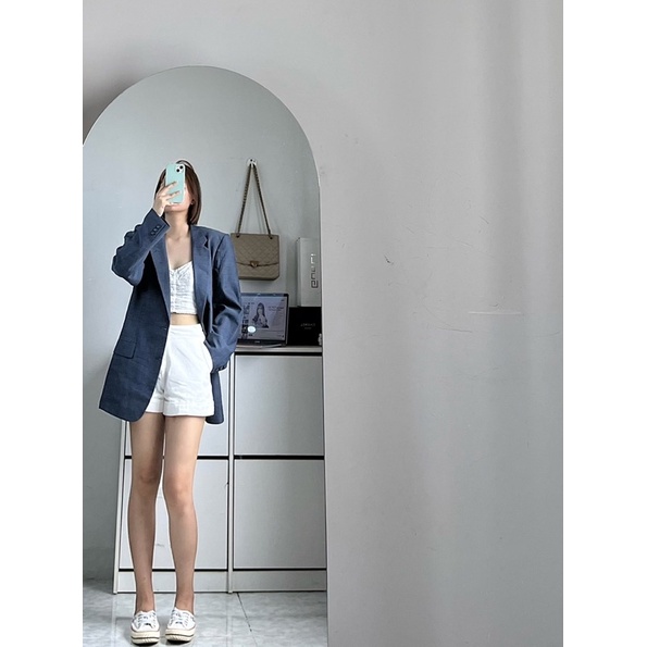 Áo blazer nữ hàn quốc có đệm vai vải cao cấp thời trang thanh lịch