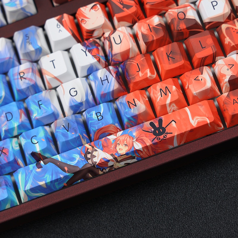 Kotori Itsuka Keycap Cherry Profile DATE A LIVE Theme Anime PBT Dye Sub Bàn phím cơ học Keycap