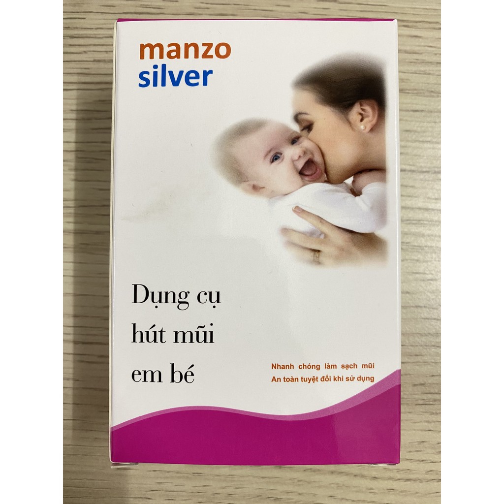Dụng Cụ Hút Mũi Cho Bé Manzo Silver , Nhanh Chóng Làm Sạch Mũi , An Toàn Khi Sử Dụng