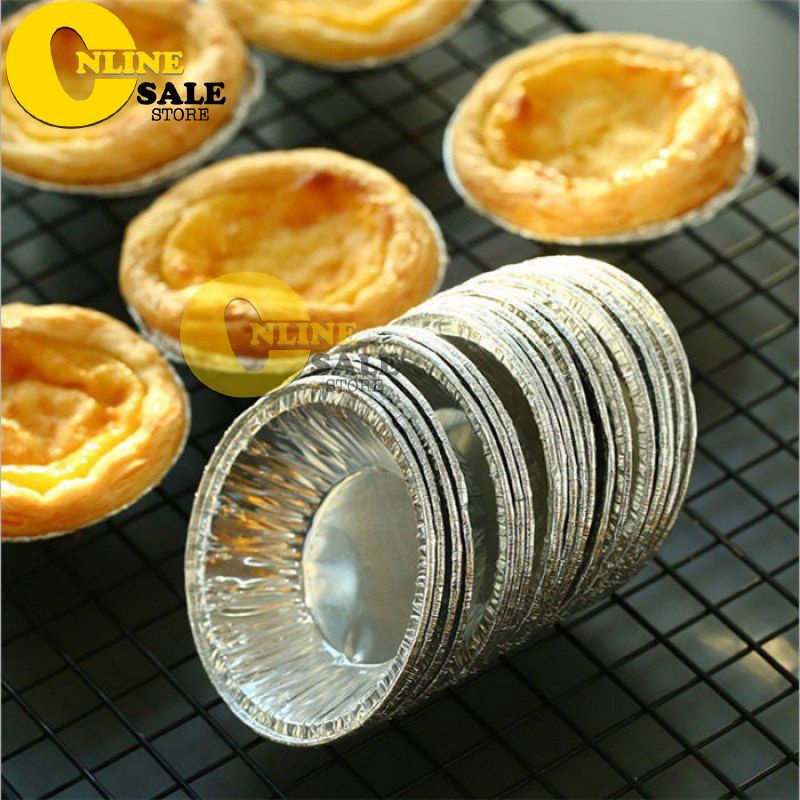 Set 100 Khuôn giấy bạc Làm Bánh Tart Bằng Lá Nhôm Tiện Dụng