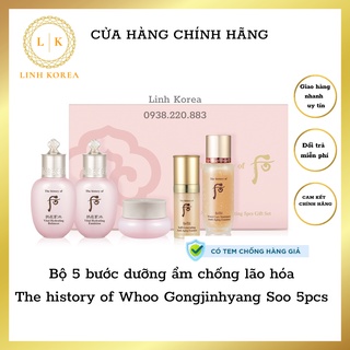 SET WHOO HỒNG MINI DƯỠNG ẨM CHỐNG LÃO HÓA 5 MÓN