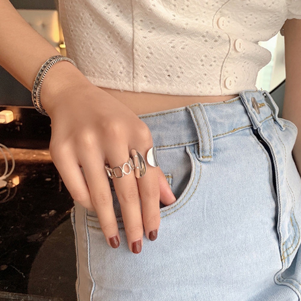 Nhẫn Đeo Tay Kim Loại Phong Cách Retro Thời Trang Cho Nữ