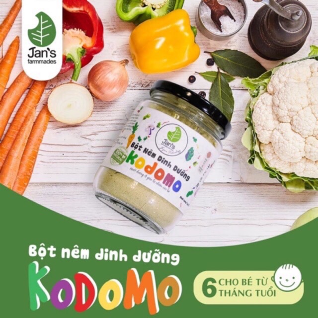 [Date 3/2022] Hạt nêm dinh dưỡng cho bé ăn dặm Kodomo Jan’s 90g (dành cho bé từ 6m)