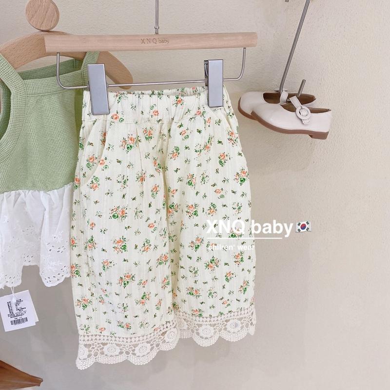 Bộ Áo Hai Dây + Quần Dài Bằng Cotton Dáng Rộng Thoải Mái In Họa Tiết Hoa Dễ Thương Thời Trang Mùa Hè Dành Cho Bé Gái
