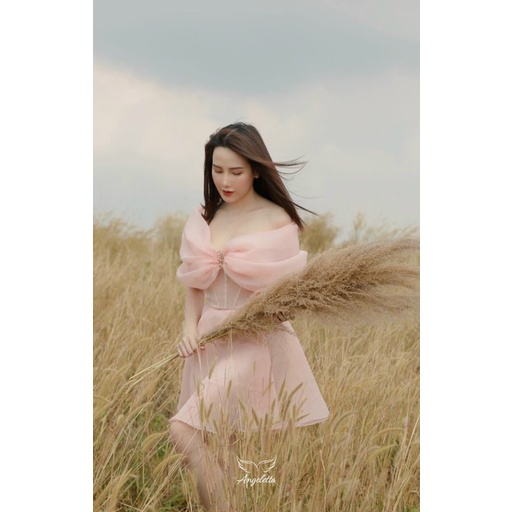 MS1291V ĐẦM XOÈ TRỄ VAI KẾT FULL SIZE S/M/L/XL