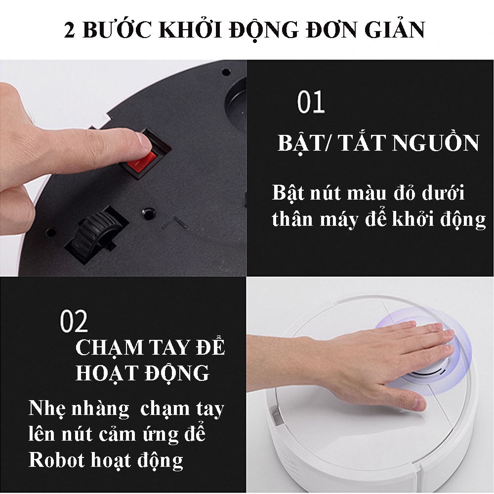 Robot Hút Bụi Lau Nhà, Máy Hút Bụi Thông Minh ES300. Lực Hút Khỏe, Vận Hành Êm Ái. BẢO HÀNH TOÀN QUỐC!