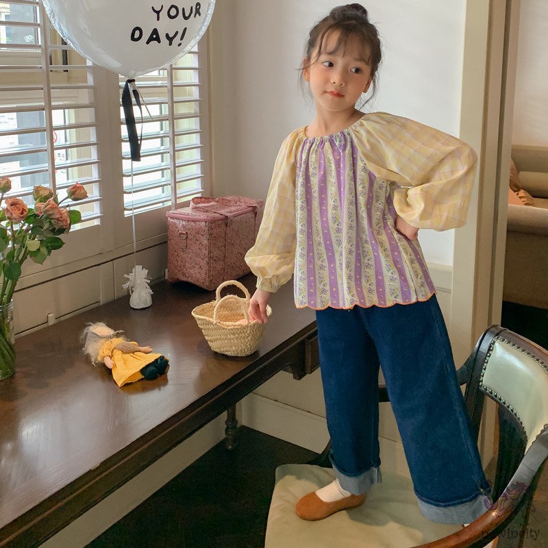Áo DàI Tay In Hoa ThờI Trang Cho Bé GáI