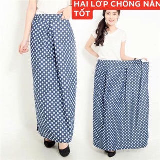 Váy quây chống nắng 2 lớp vải thô mềm mặc hai mặt