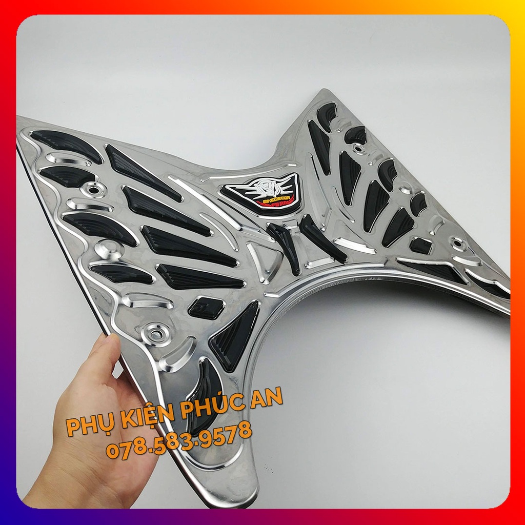 Thảm lót sàn INOX, CAO SU xe Sh Việt 125 150 gác để chân trước Sh nam 125i 150i năm 2020 2021 2022