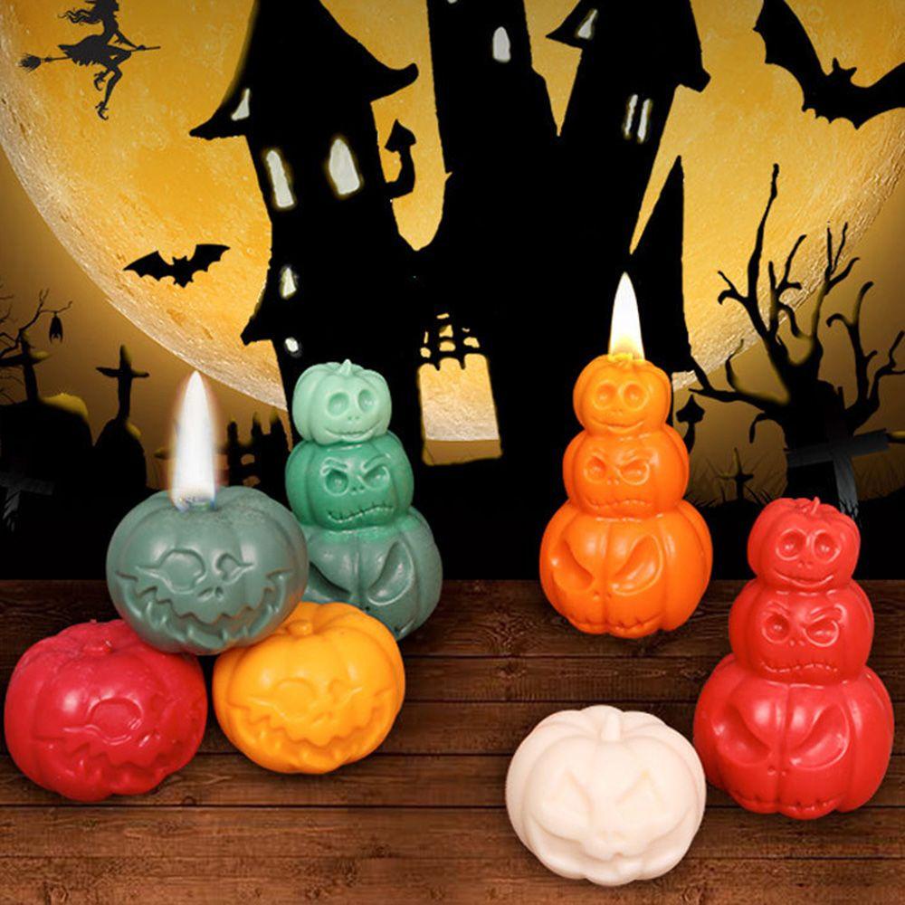 Khuôn Làm Xà Phòng Hình Bí Ngô 3D Trang Trí Halloween
