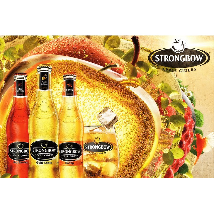 24 Chai Strongbow Elderflowers+ tặng kèm Hạt điều rang muối