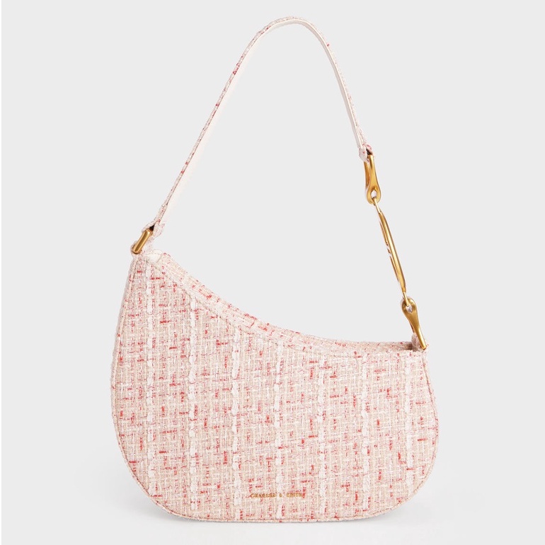 Túi kẹp nách nữ bất đối xứng Charles and Keith | Auth - Sing