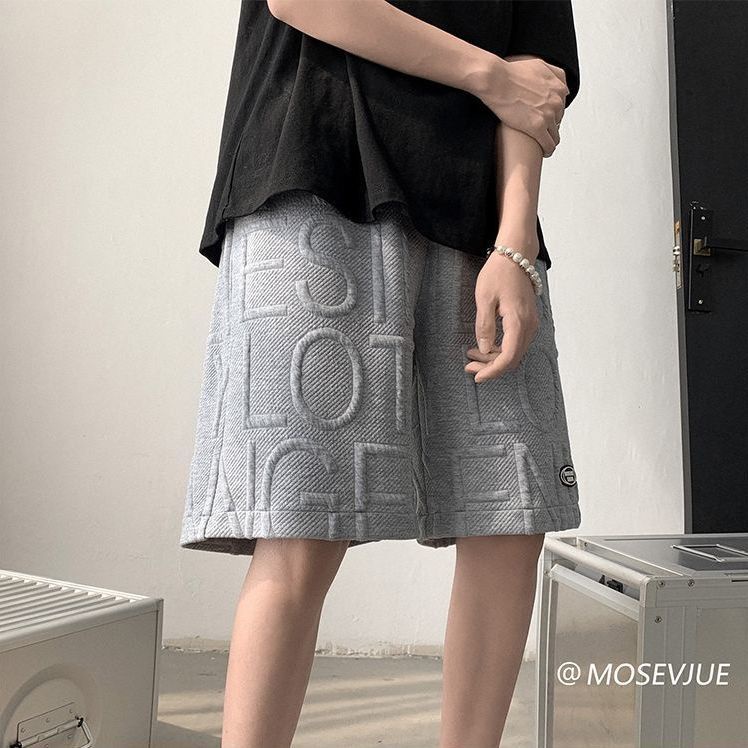 Quần Short Thể Thao Dáng Rộng Phong Cách Đường Phố Hàn Quốc Thời Trang Mùa Hè Cho Nam