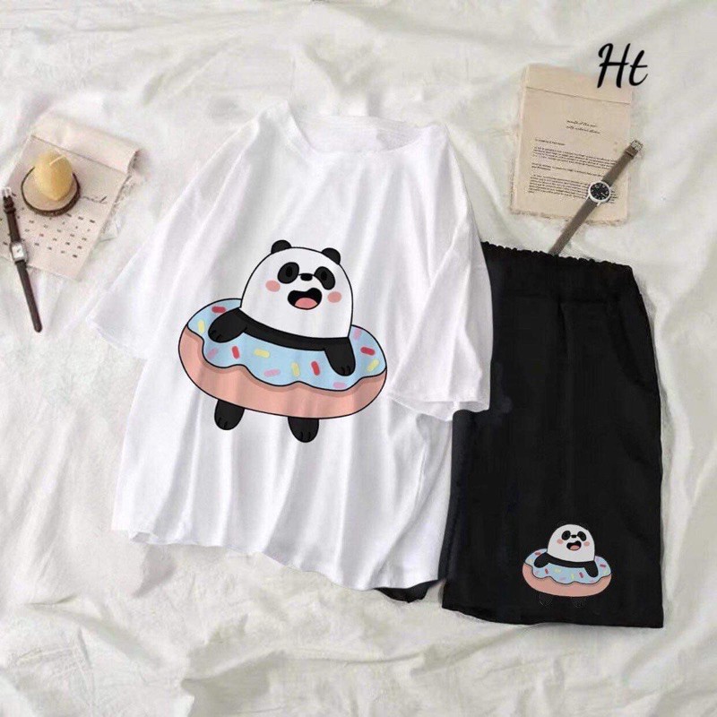 Sét áo gấu trúc phao bơi + quần đùi 5D HT0321