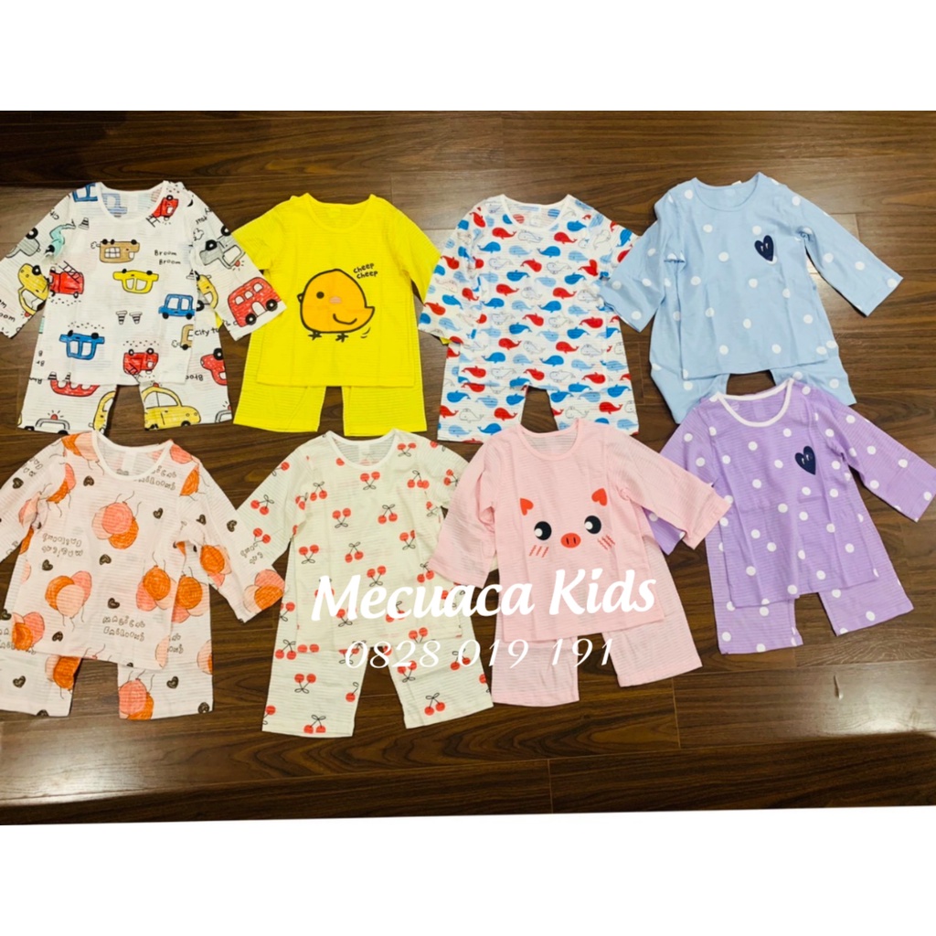 [3-10y][ CHỌN MẪU] Bộ dài tay cotton/cotton giấy cá heo/bong bóng/ô tô cho bé/bé trai/bé gái xuất Hàn dư xịn