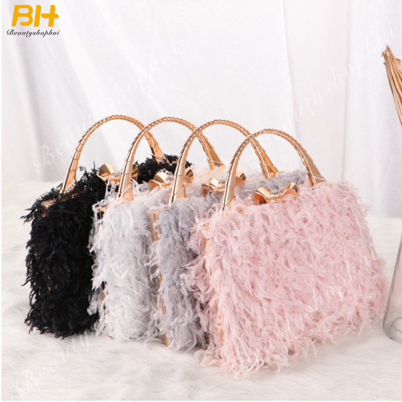 Túi Xách Lông Vũ 2022 Thời Trang Dành Cho Nữ