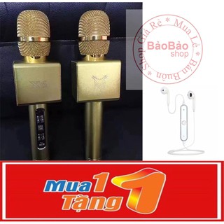 Micro Karaoke bluetooth X6 tặng tai nghe bluetooth sport s6