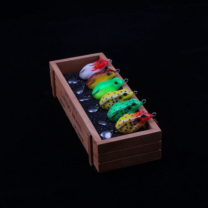 Mồi nhái giả  mồi câu cá lóc siêu nhậy  5cm 10g có thìa tạo sóng  MOI-5