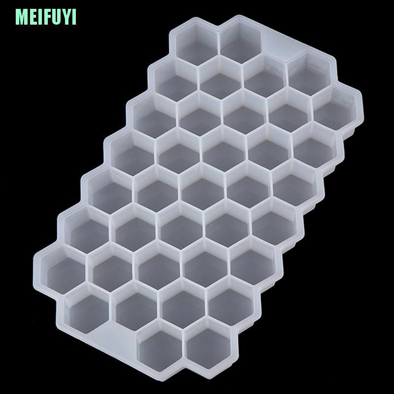 Khay Làm Đá Hình Tổ Ong 37 Ngăn Bằng Silicon