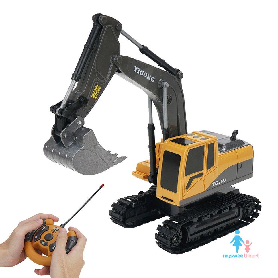 Mô hình máy xúc đất 6 kênh bằng hợp kim tỉ lệ 1:24